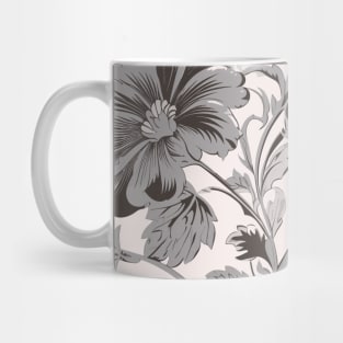 Cochin Inspired Floral Pattern in Pink and Grey Mug